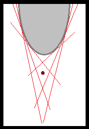 A photograph processed by the Foerstner corner operator, with detected interest points marked across the structure of the scene.