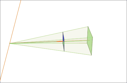 Animation of planar rectification for a rotating camera, warping the view back onto a common image plane